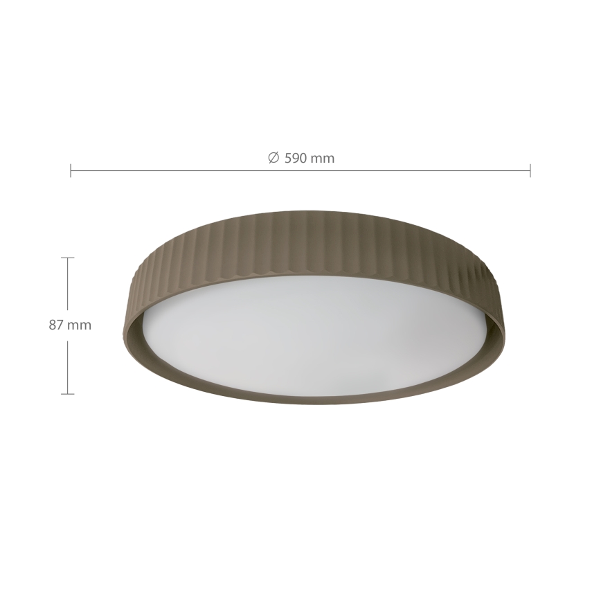 Brilagi - Димируем LED плафон LUCIA LED/60W/230V 3000-6500K диаметър 59 cm таупе + дистанционно управление