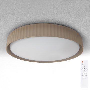 Brilagi - димируемо LED таванно осветително тяло LUCIA LED/48W/230V 3000-6500K Ø 41 см кафяво + дистанционно управление