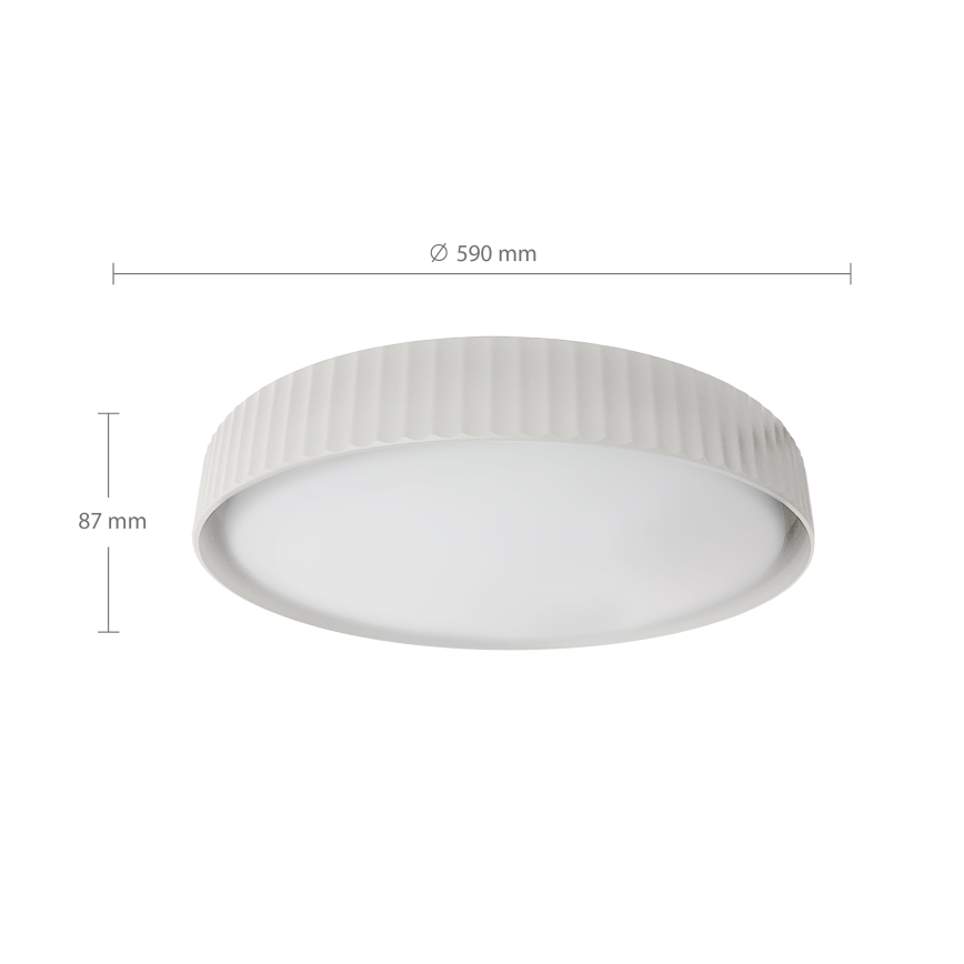 Brilagi - Димируемо LED таванно осветително тяло LUCIA LED/60W/230V 3000-6500K Ø59 cm бяло + дистанционно управление