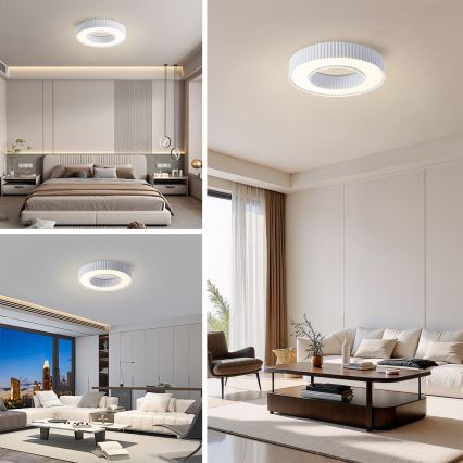 Brilagi - LED димируемо таванно осветително тяло LUMIX LED/48W/230V 3000-6000K бяло Ø 50 см + дистанционно управление