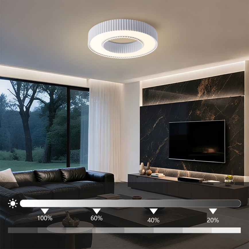 Brilagi - LED димируемо таванно осветително тяло LUMIX LED/48W/230V 3000-6000K бяло Ø 50 см + дистанционно управление