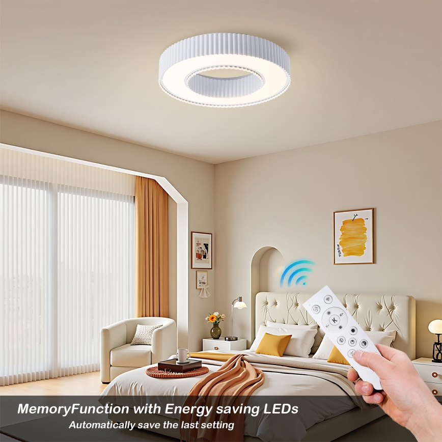 Brilagi - LED димируемо таванно осветително тяло LUMIX LED/48W/230V 3000-6000K бяло Ø 50 см + дистанционно управление