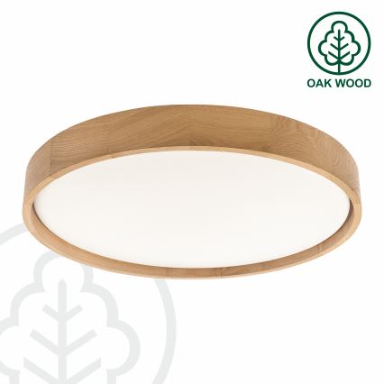 Brilagi - LED димируем таванен плафон MANAROLA REMOTE LED/36W/230V 3000-6500K Ø 51 см дъб + дистанционно управление