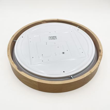 Brilagi - Димируемо таванно LED осветително тяло MANAROLA SMART LED/24W/230V 3000-6000K Wi-Fi Tuya Beacon Ø 41 см дъб + дистанционно управление