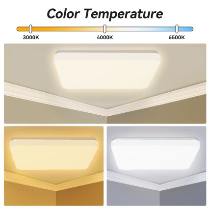 Brilagi - LED димируемо таванно осветително тяло MILKY WAY LED/24W/230V 3000-6500K 37x37 cm + дистанционно управление
