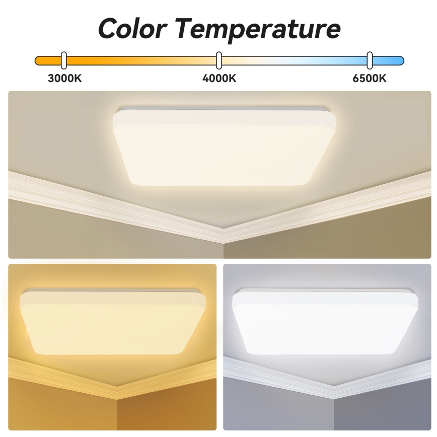 Brilagi - LED димируемо таванно осветително тяло MILKY WAY LED/24W/230V 3000-6500K 37x37 cm + дистанционно управление