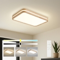 BRILAGI - Димируемо LED таванно осветително тяло MOLINA SQUARE LED/54W/230V 3000-6000K дъб 60x40 cm + дистанционно управление