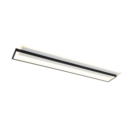 Brilagi - LED димируемо таванно осветително тяло OUTLINE LED/90W/230V 3000-6000K 18x100 cm бяло/черно + дистанционно управление