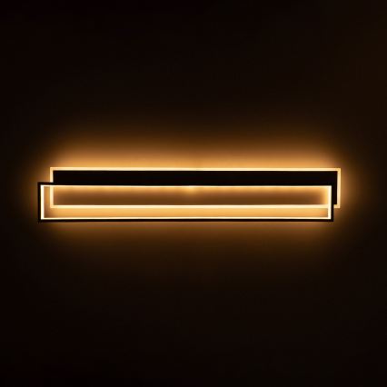 Brilagi - LED димируемо таванно осветително тяло OUTLINE LED/90W/230V 3000-6000K 18x100 cm бяло/черно + дистанционно управление