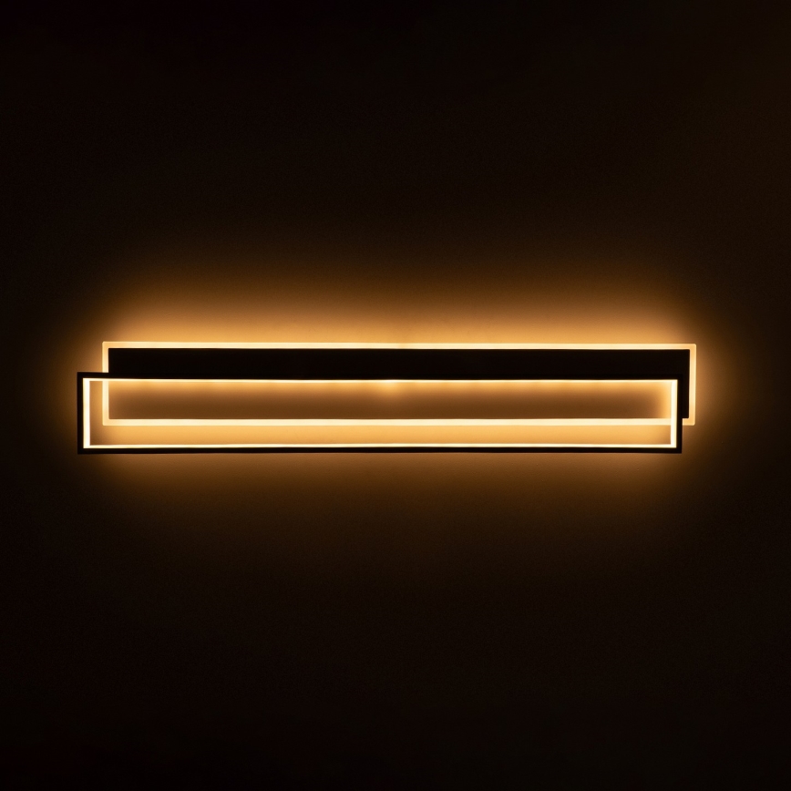 Brilagi - LED димируемо таванно осветително тяло OUTLINE LED/90W/230V 3000-6000K 18x100 cm бяло/черно + дистанционно управление
