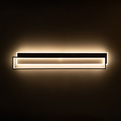 Brilagi - LED димируемо таванно осветително тяло OUTLINE LED/90W/230V 3000-6000K 18x100 cm бяло/черно + дистанционно управление