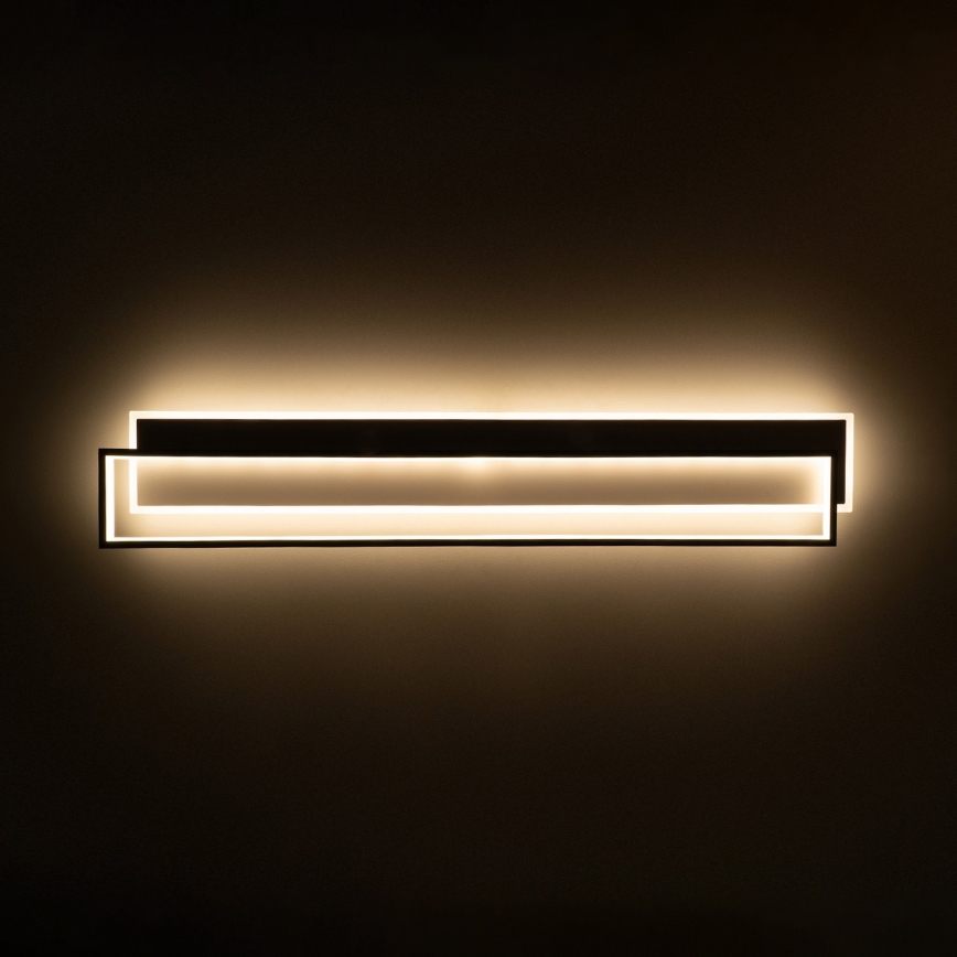 Brilagi - LED димируемо таванно осветително тяло OUTLINE LED/90W/230V 3000-6000K 18x100 cm бяло/черно + дистанционно управление