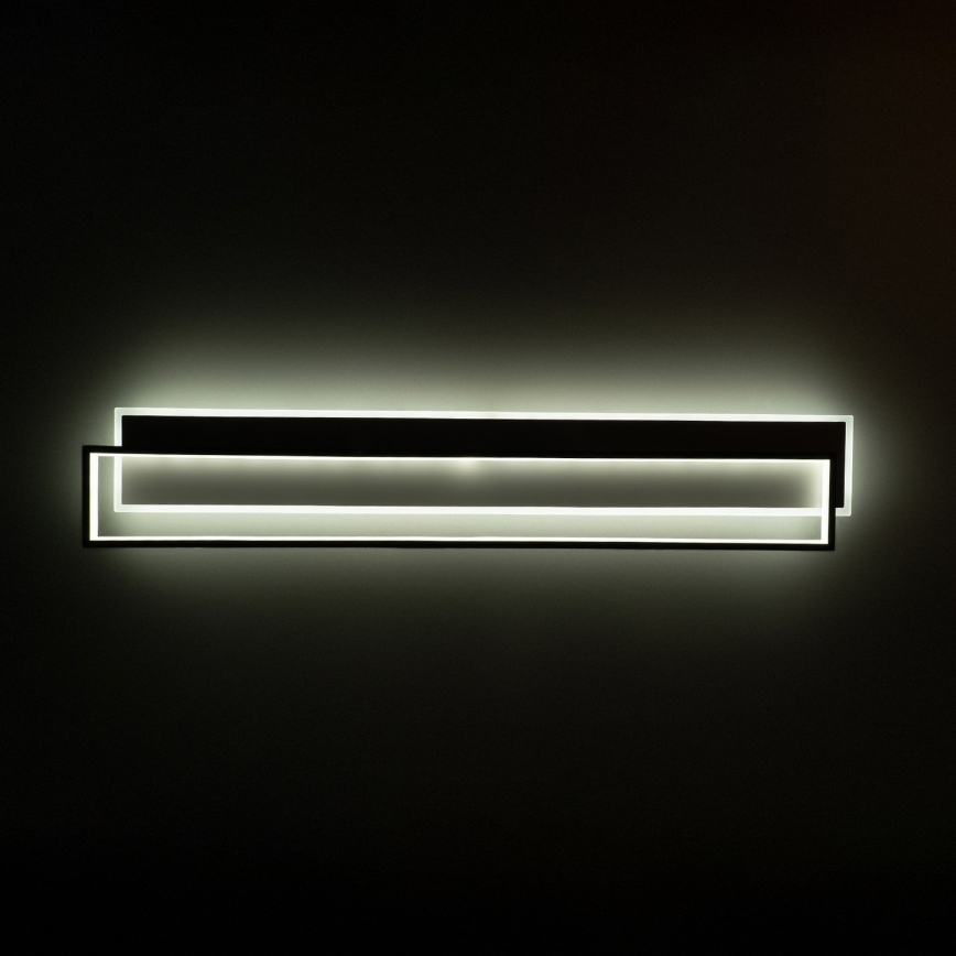 Brilagi - LED димируемо таванно осветително тяло OUTLINE LED/90W/230V 3000-6000K 18x100 cm бяло/черно + дистанционно управление