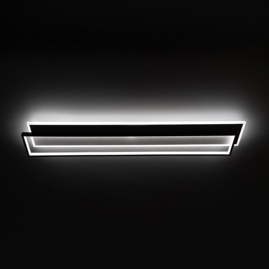 Brilagi - LED димируемо таванно осветително тяло OUTLINE LED/90W/230V 3000-6000K 18x100 cm бяло/черно + дистанционно управление