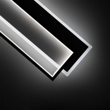 Brilagi - LED димируемо таванно осветително тяло OUTLINE LED/90W/230V 3000-6000K 18x100 cm бяло/черно + дистанционно управление