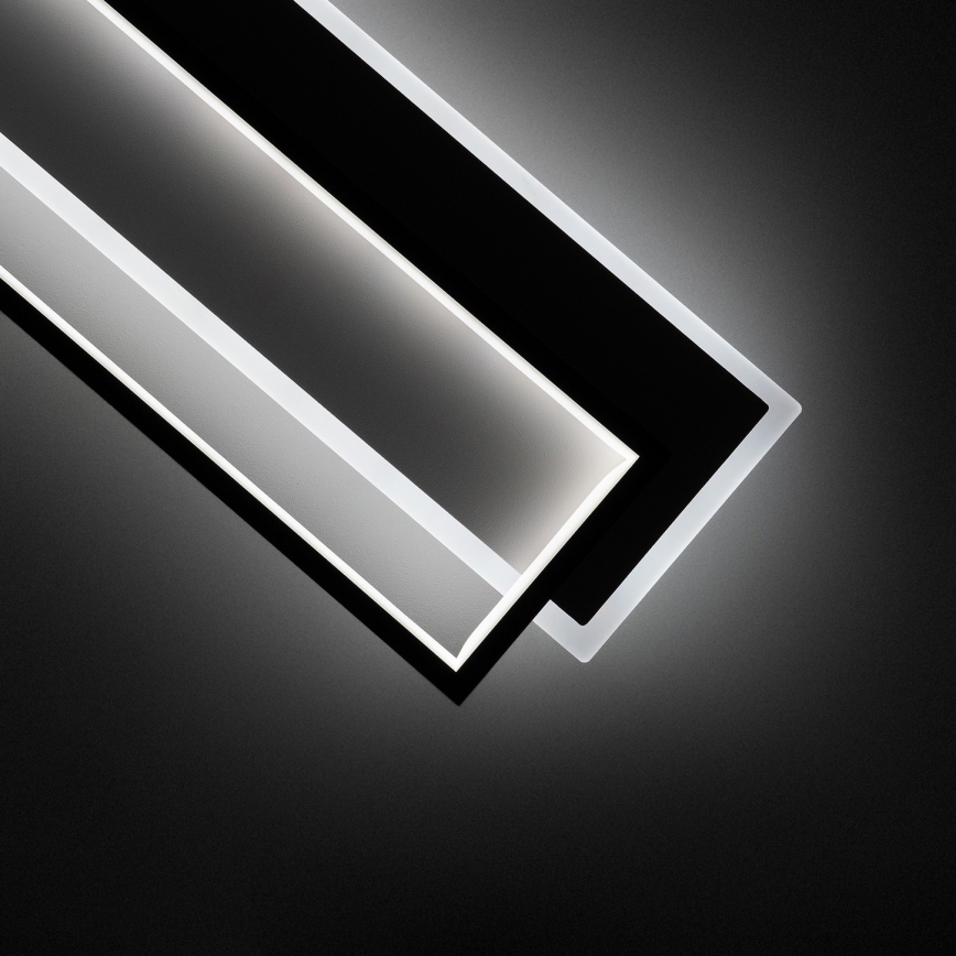 Brilagi - LED димируемо таванно осветително тяло OUTLINE LED/90W/230V 3000-6000K 18x100 cm бяло/черно + дистанционно управление