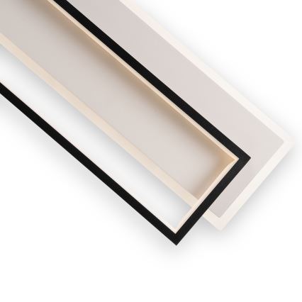 Brilagi - LED димируемо таванно осветително тяло OUTLINE LED/90W/230V 3000-6000K 18x100 cm бяло/черно + дистанционно управление