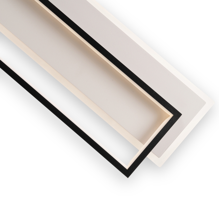 Brilagi - LED димируемо таванно осветително тяло OUTLINE LED/90W/230V 3000-6000K 18x100 cm бяло/черно + дистанционно управление