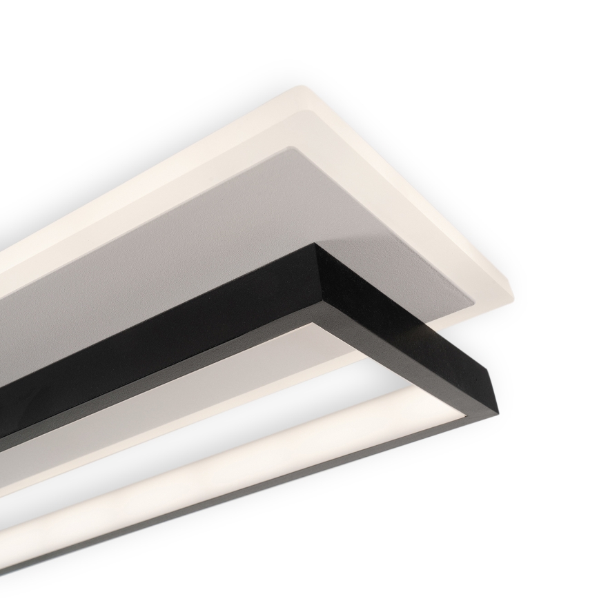 Brilagi - LED димируемо таванно осветително тяло OUTLINE LED/90W/230V 3000-6000K 18x100 cm бяло/черно + дистанционно управление