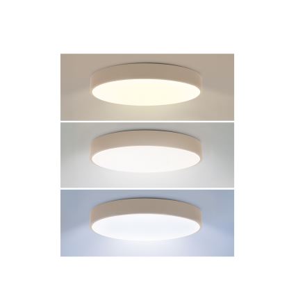Brilagi - димируема LED таванна лампа POOL LED/36W/230V 3000-6000K Ø 30 см бежова + дистанционно управление
