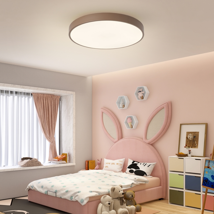 Brilagi - димируемо LED таванно осветително тяло POOL LED/60W/230V 3000-6000K Ø 60 см кафяво + дистанционно управление