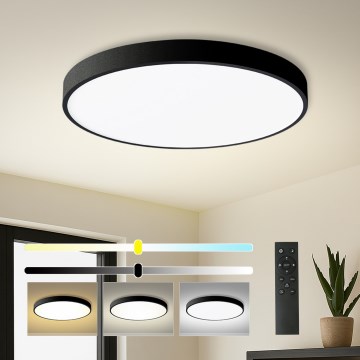 Brilagi - димируемо LED таванно осветително тяло POOL SMART LED/100W/230V 3000-6000K Ø 80 см Wi-Fi Tuya черно + дистанционно управление