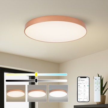 Brilagi - Димируемо LED таванно осветително тяло POOL SMART LED/100W/230V 3000-6000K Ø 80 см Wi-Fi Tuya в бронзов цвят + дистанционно управление