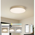 Brilagi - димируемо LED таванно осветително тяло POOL SMART LED/60W/230V 3000–6000K, диаметър 50 см, Wi‑Fi Tuya, златисто + дистанционно управление