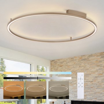 Brilagi - Димируемо LED таванно осветително тяло PORTOFINO LED/85W/230V 3000-6000K диаметър 120 см бежово + дистанционно управление