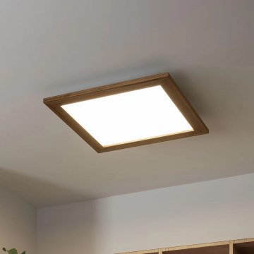 Brilagi - димируемо LED таванно осветително тяло SLIMFRAME WOOD LED/36W/230V 49,5x49,5 cm 3000-6000K кафяво + дистанционно управление