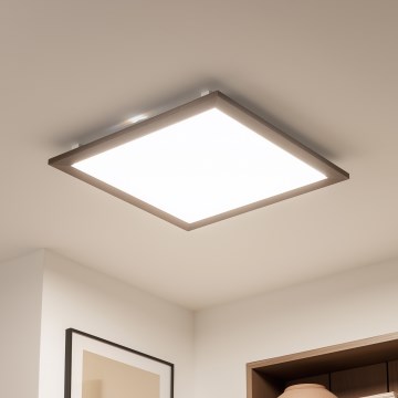 Brilagi - димируемо LED таванно осветително тяло SLIMFRAME WOOD LED/58W/230V 64x64 cm 3000-6000K в тъмнокафяво + дистанционно управление