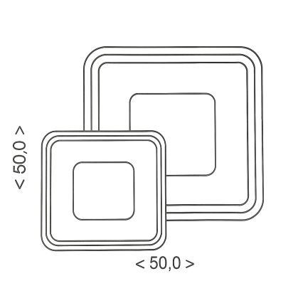 Brilagi - LED димируемо таванно осветително тяло TANDORA LED/49W/230V 50x50 cm 3000-6000K + дистанционно управление