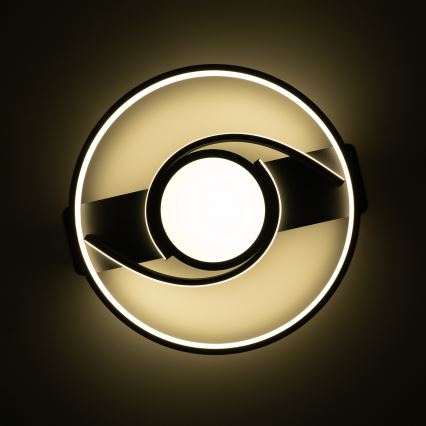 Brilagi - LED димируемо таванно осветително тяло TWIRL LED/38W/230V 3000-6000K черно + дистанционно управление