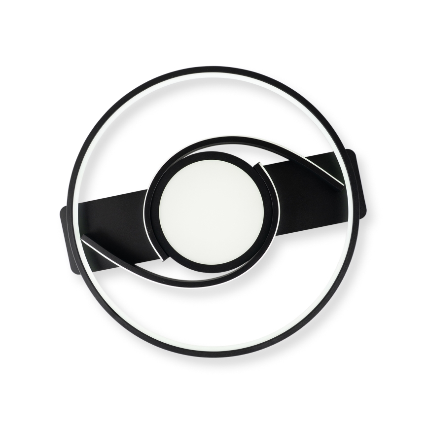 Brilagi - LED димируемо таванно осветително тяло TWIRL LED/38W/230V 3000-6000K черно + дистанционно управление
