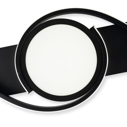 Brilagi - LED димируемо таванно осветително тяло TWIRL LED/38W/230V 3000-6000K черно + дистанционно управление