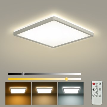 Brilagi - димируемо LED таванно осветително тяло ULTRA SLIM LED/18W/230V 2700-6500K 30x30 cm бяло + дистанционно управление