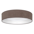 Brilagi - Димируемо LED таванно осветително тяло VELVET SMARTIX LED/24W/230V 3000-6000K Ø 45 cm кафяво Wi-Fi Tuya Beacon + дистанционно управление