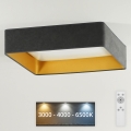 Brilagi - димируемо LED таванно осветително тяло VELVET SQUARE LED/24W/230V 43x43 cm 3000/4000/6500K + дистанционно управление сиво