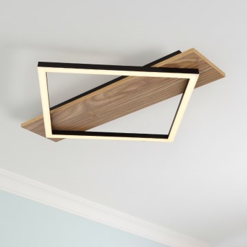 Brilagi - димируемо LED таванно осветително тяло VELVET SQUARE LED/24W/230V 43x43 cm 3000/4000/6500K + дистанционно управление сиво