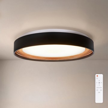 Brilagi - Димируемо LED таванно осветително тяло WALDO LED/48W/230V 3000-6500K диаметър 40 cm черно/златно + дистанционно управление