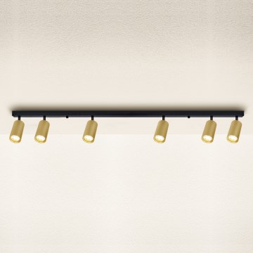 Brilagi - Димируемо LED точково осветително тяло SELE GOLDEN 6xGU10/6,5W/230V 2700-6500K черно/златно