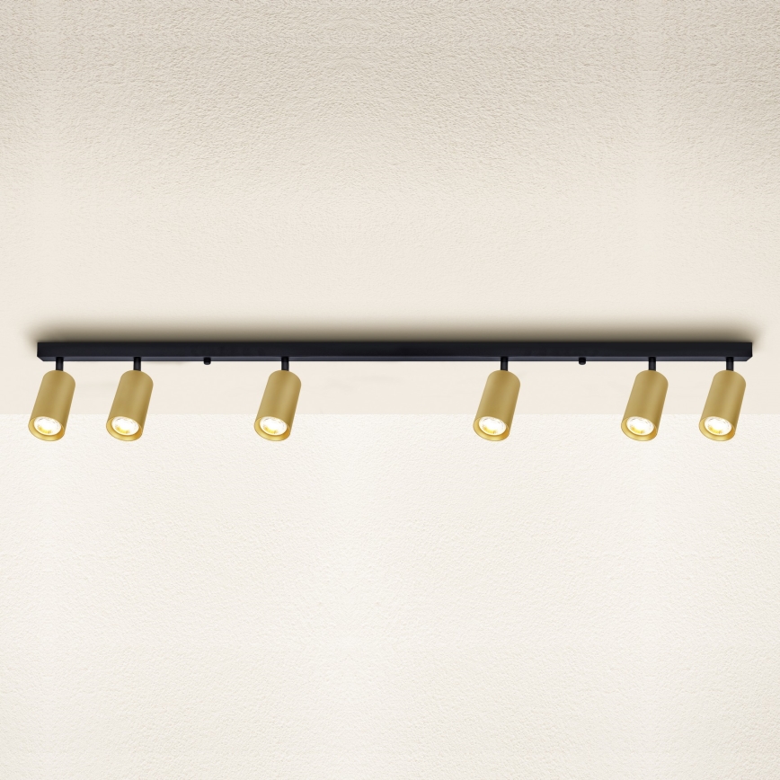 Brilagi - Димируемо LED точково осветително тяло SELE GOLDEN 6xGU10/6,5W/230V 2700-6500K черно/златно