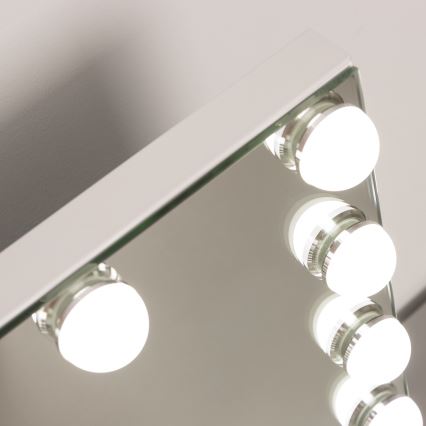 BRILAGI - димируемо огледало за грим HOLLYWOOD LED/15W/230V CCT + USB бяло