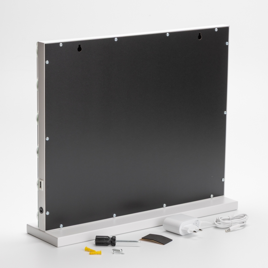 BRILAGI - димируемо огледало за грим HOLLYWOOD LED/15W/230V CCT + USB бяло