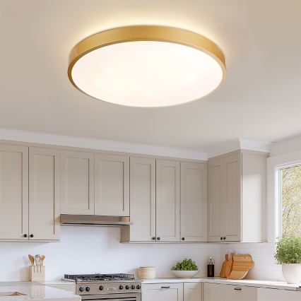 Brilagi - Димируемо LED таванно осветително тяло GLASS POOL DOUBLE LED/80W/230V 3000-6000K 60 cm златисто + дистанционно управление