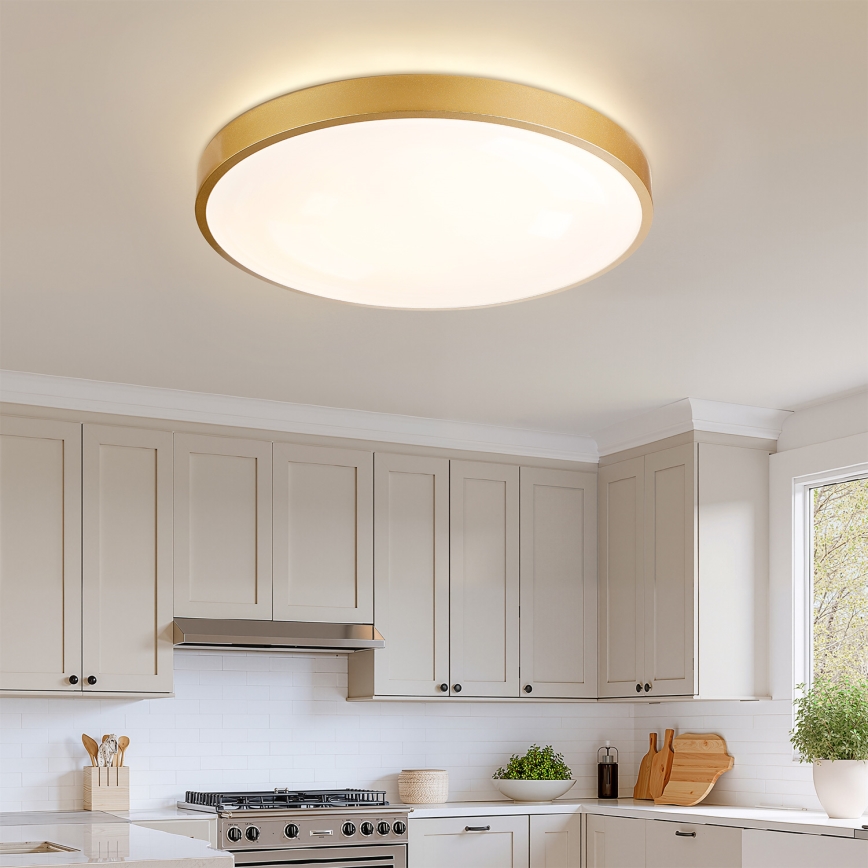 Brilagi - Димируемо LED таванно осветително тяло GLASS POOL DOUBLE LED/80W/230V 3000-6000K 60 cm златисто + дистанционно управление