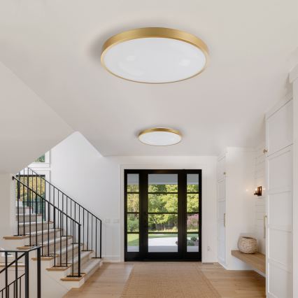 Brilagi - Димируемо LED таванно осветително тяло GLASS POOL DOUBLE LED/80W/230V 3000-6000K 60 cm златисто + дистанционно управление