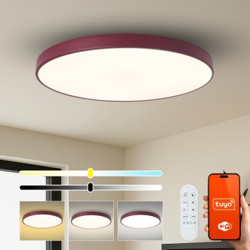 Brilagi - Димируемо осветително тяло POOL SMART LED/128W/230V Ø 100 см 3000-6000K Wi‑Fi Tuya + дистанционно управление бордо