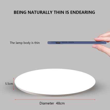 Brilagi - Димируемо LED таванно осветително тяло SMART LED/36W/230V Ø 48 см 2700–6500K Wi‑Fi Tuya + дистанционно управление