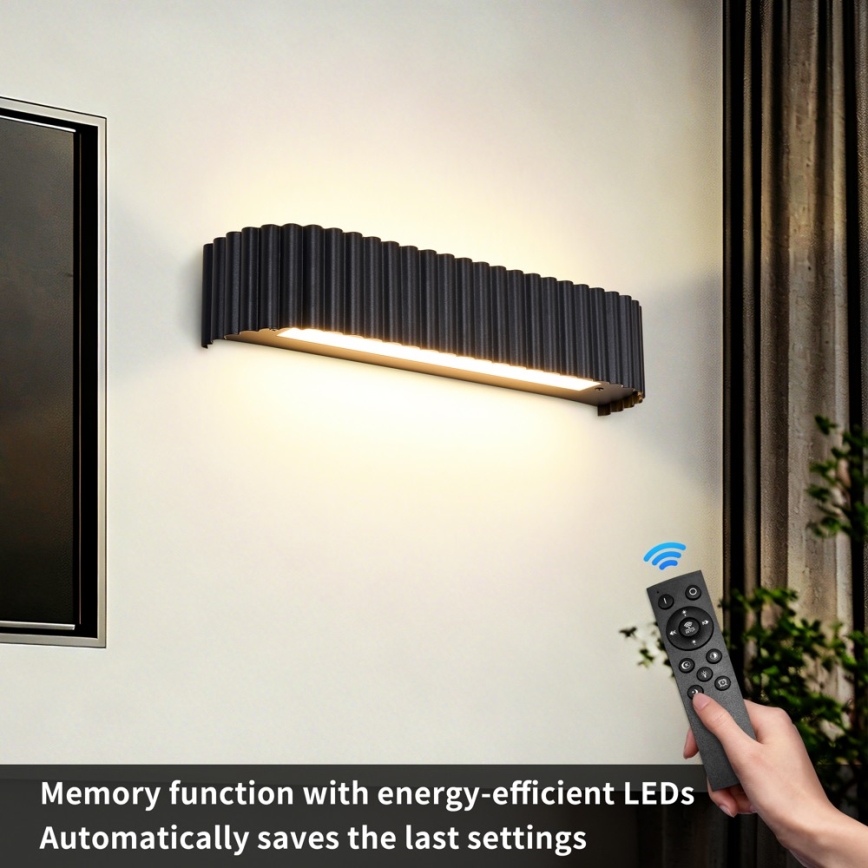 BRILAGI - димируемо LED стенно осветително тяло FALCON MODERN LED/14W/230V 3000-6000K 40 cm черно + дистанционно управление